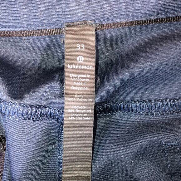 lululemon Mens Navy Technical Pants ABC Commission 5 Pocket Size 33 - Picture 5 of 6